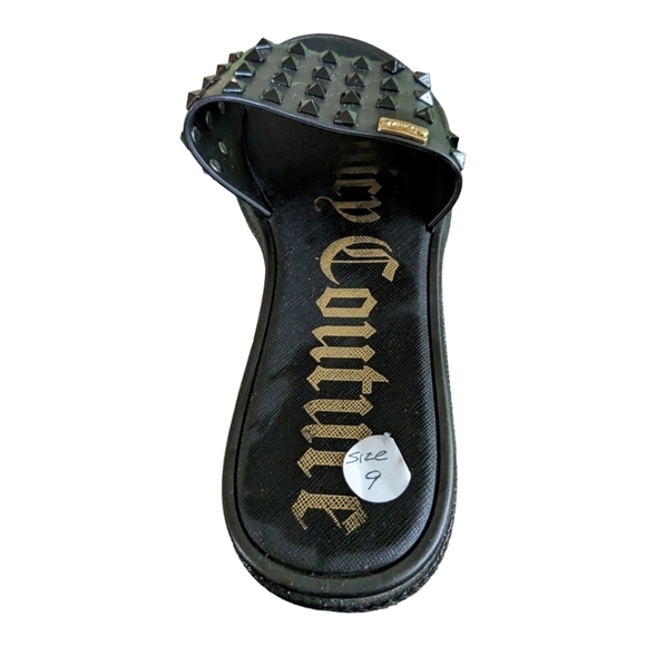 Black Studded Juicy Couture Slides,size 9,EUC Whimsygoth - Picture 5 of 5